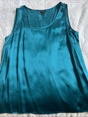 Talbots Teal Silk Camisole Tank Top